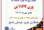 ثبت رکورد روزانه تولید در کارخانه نوردسبک